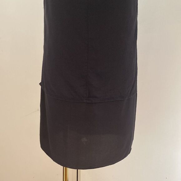 AllSaints Black Silk Flowy Mini Dress Size 2 - Picture 8 of 13